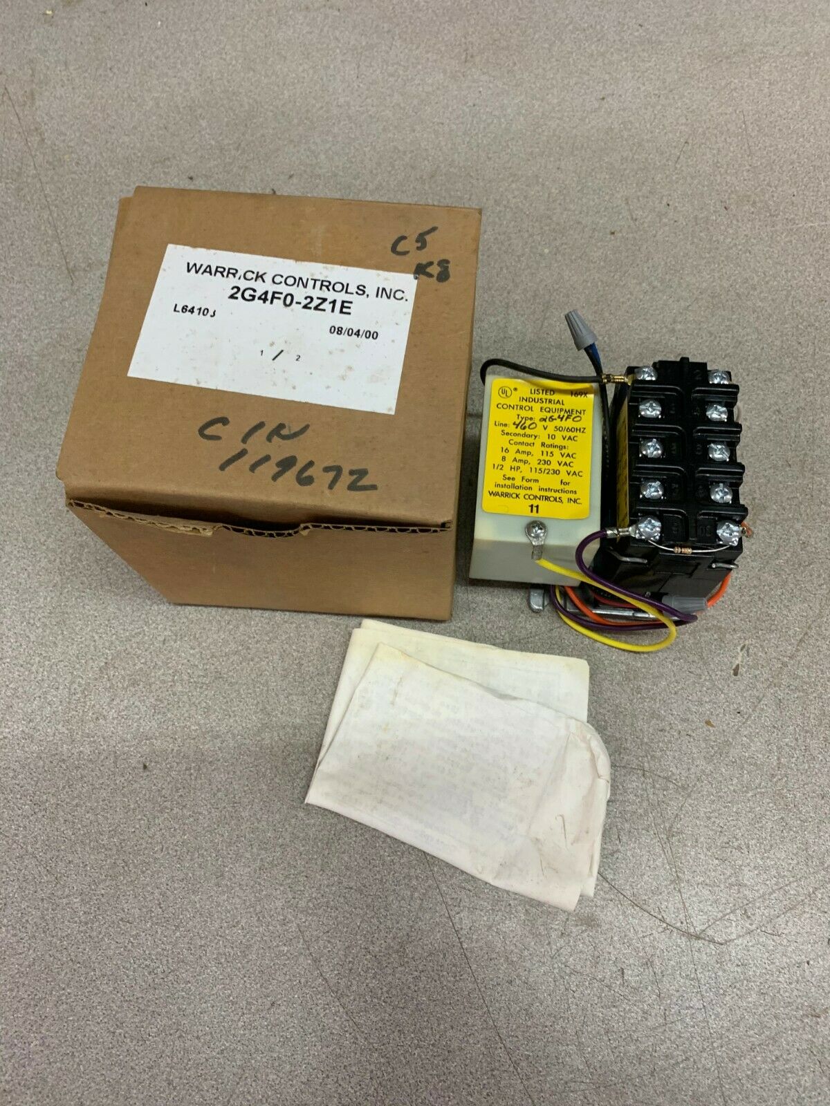 NEW IN BOX WARRICK CONTROLS INDUSTRIAL CONTROL 2G4F0-2Z1E