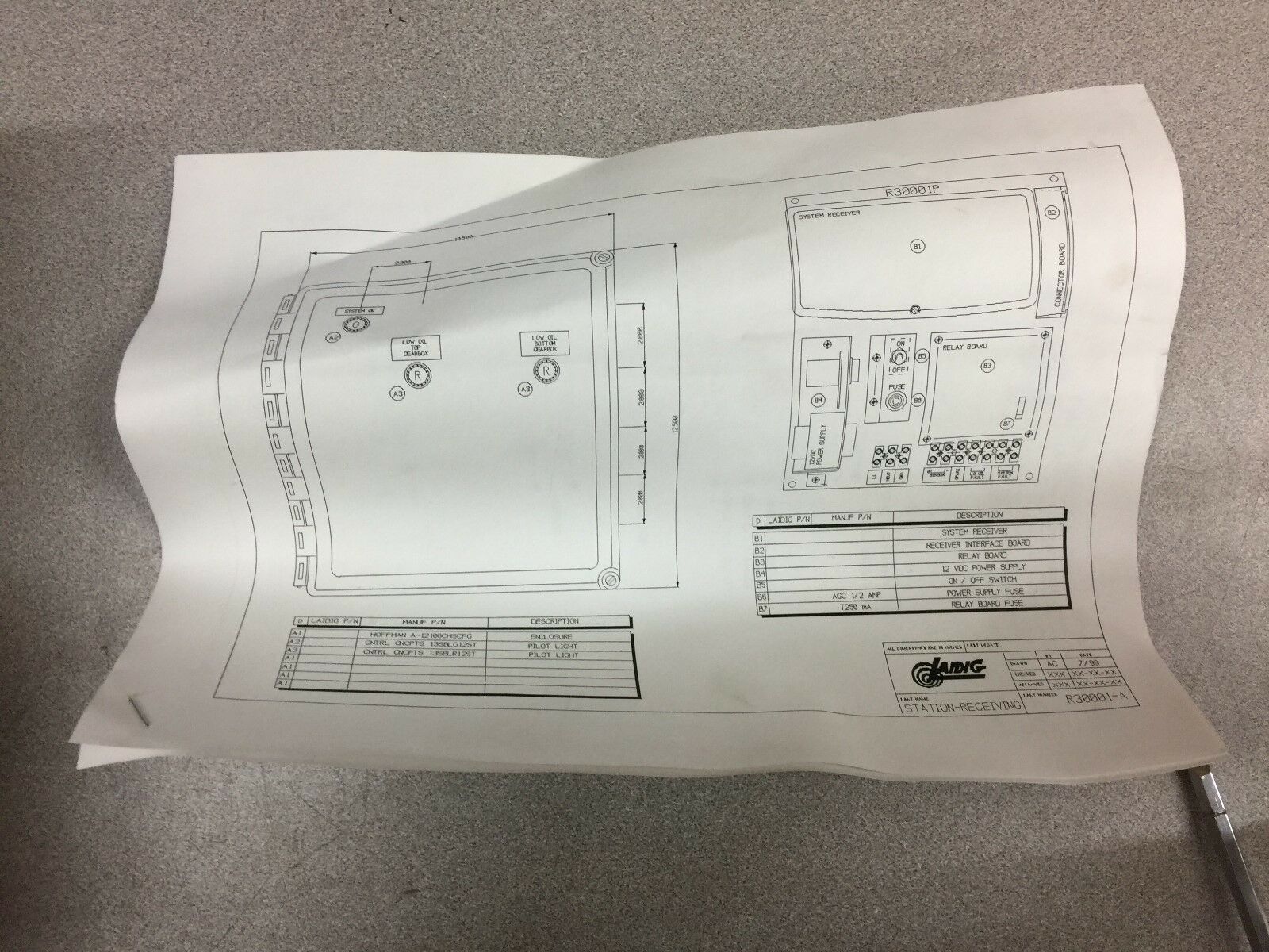 NEW NO BOX LADIG IND.CONTROL BOX R3001P 54092.00