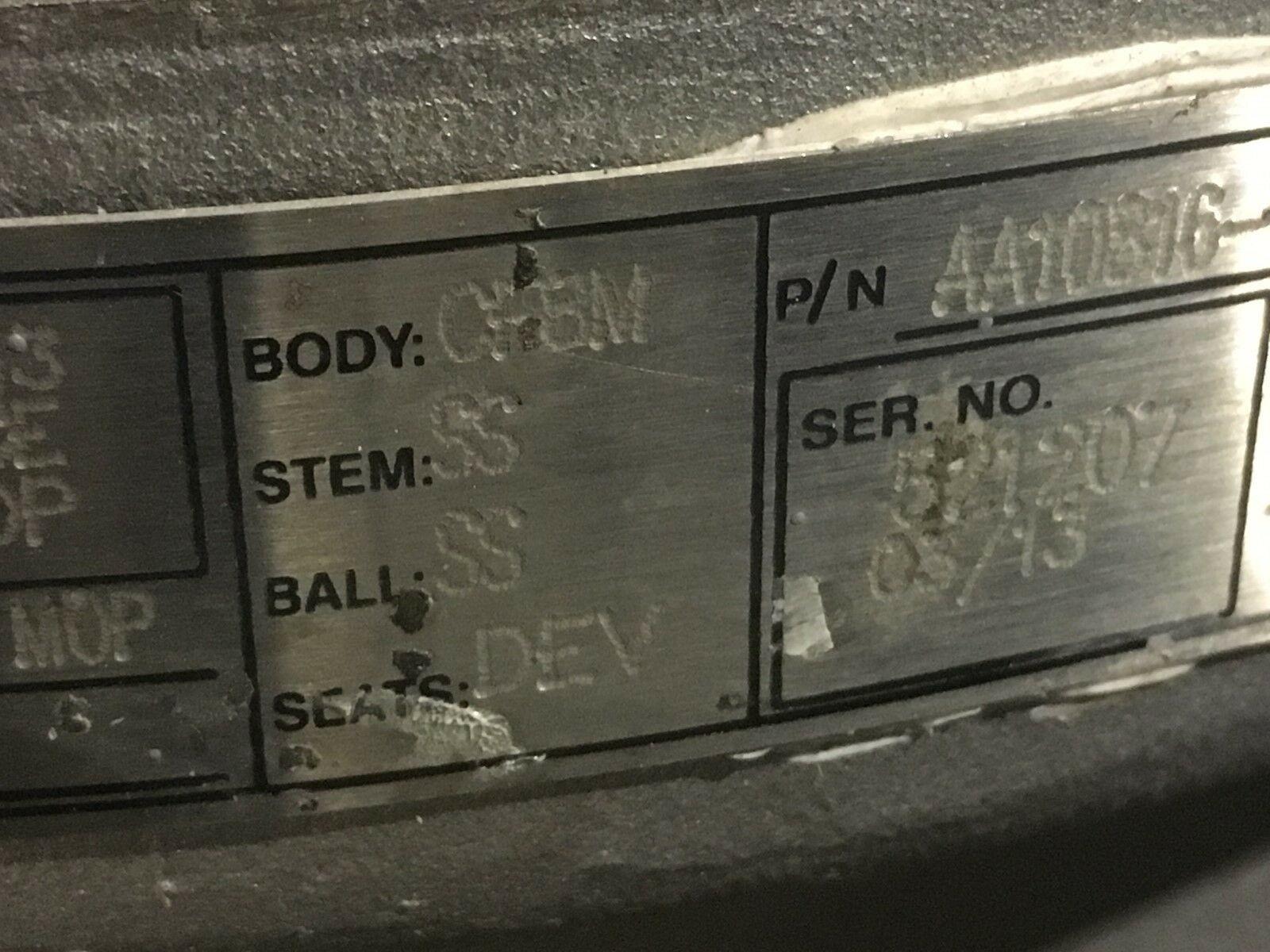 NEW KF FIRE SAFE CF8M 8X8 STAINLESS 8" VALVE AA10816-099XV WITH 7D-33-4186