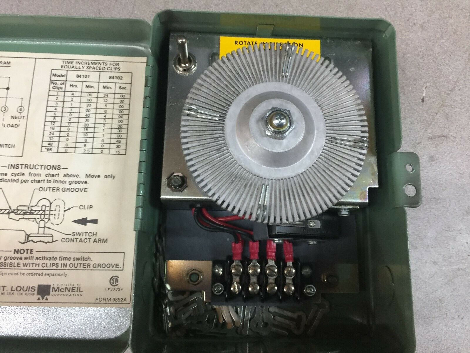 NEW NO BOX LINCOLN 115VAC 15 AMP 24MIN-15SEC TIMING CONTROL 84102