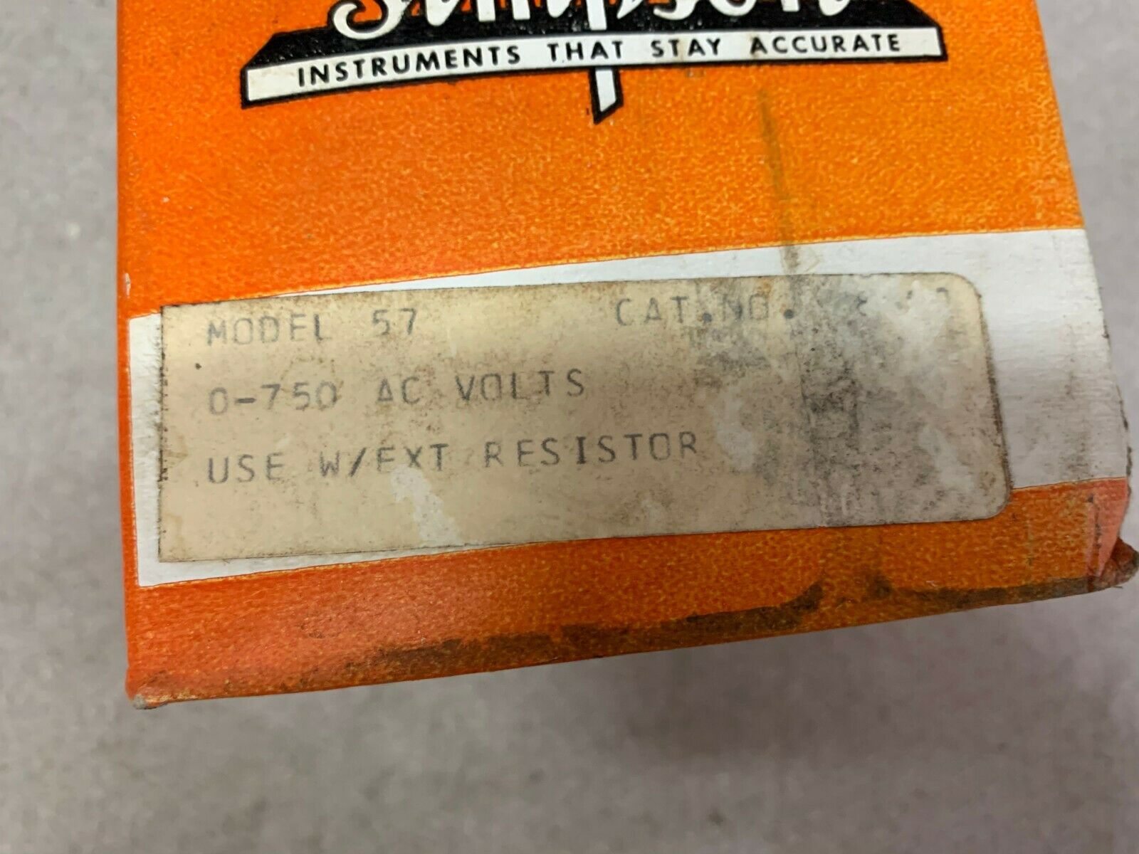 NEW IN BOX SIMPSON 0-750 AC AMPS METER 57