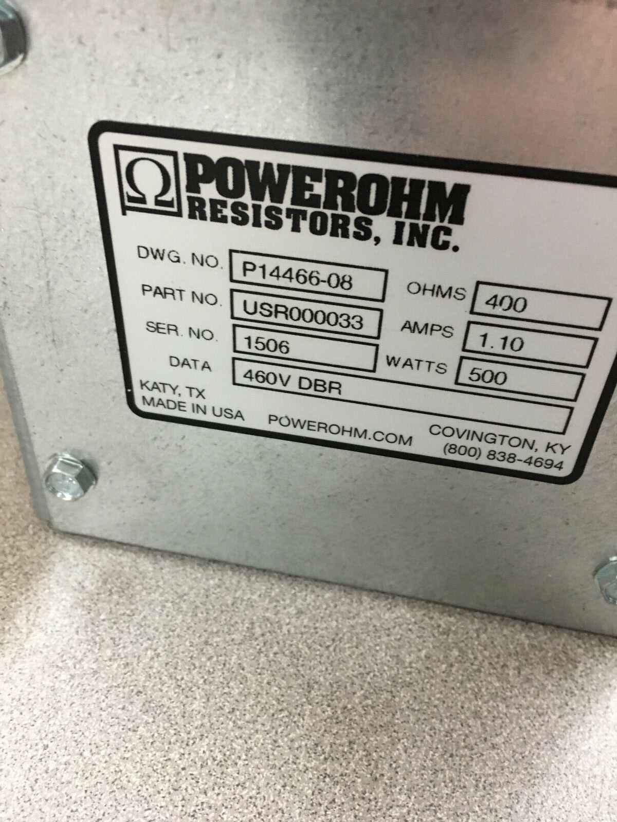 NEW IN BOX POWEROHM RESISTORS USR000033