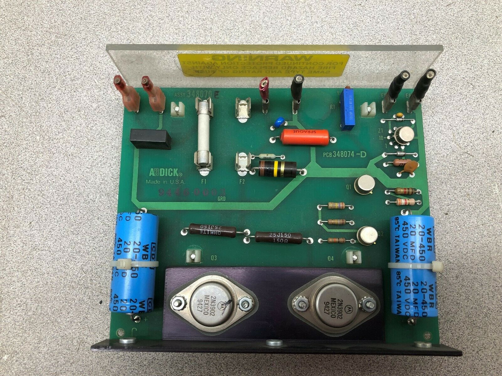 USED AB DICK PC BOARD 348074-D / 348070E