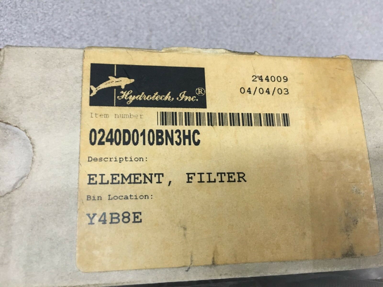 NEW IN BOX HYDROTECH FILTER ELEMENT 0240D010BN3HC
