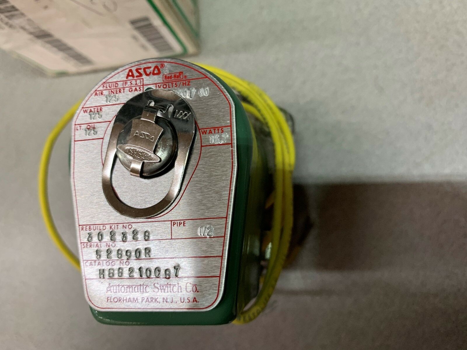 NEW IN BOX ASCO VALVE HB 8210 C87