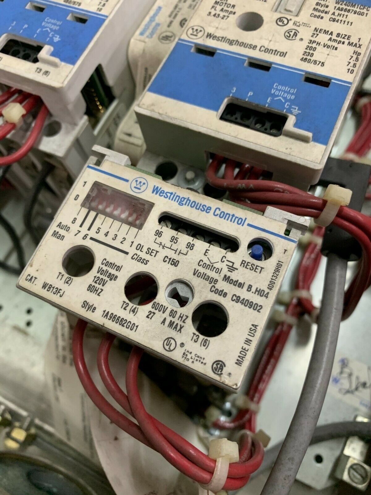 WESTINGHOUSE SIZE 1 COMBINATION STARTER W201K1CF STAINLESS ENCLOSURE W240M1CFC