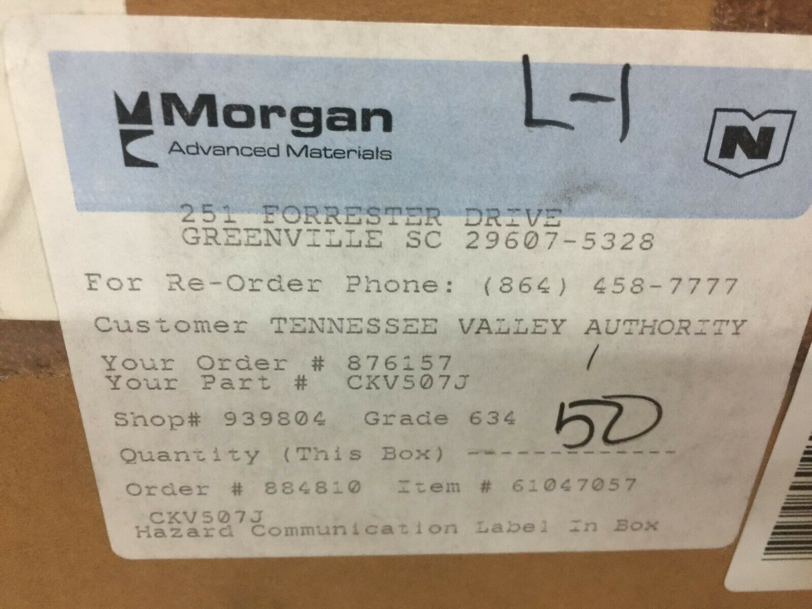 NEW IN BOX OF 33 MORGAN 3 1/4"GENERATOR BRUSH 61047057