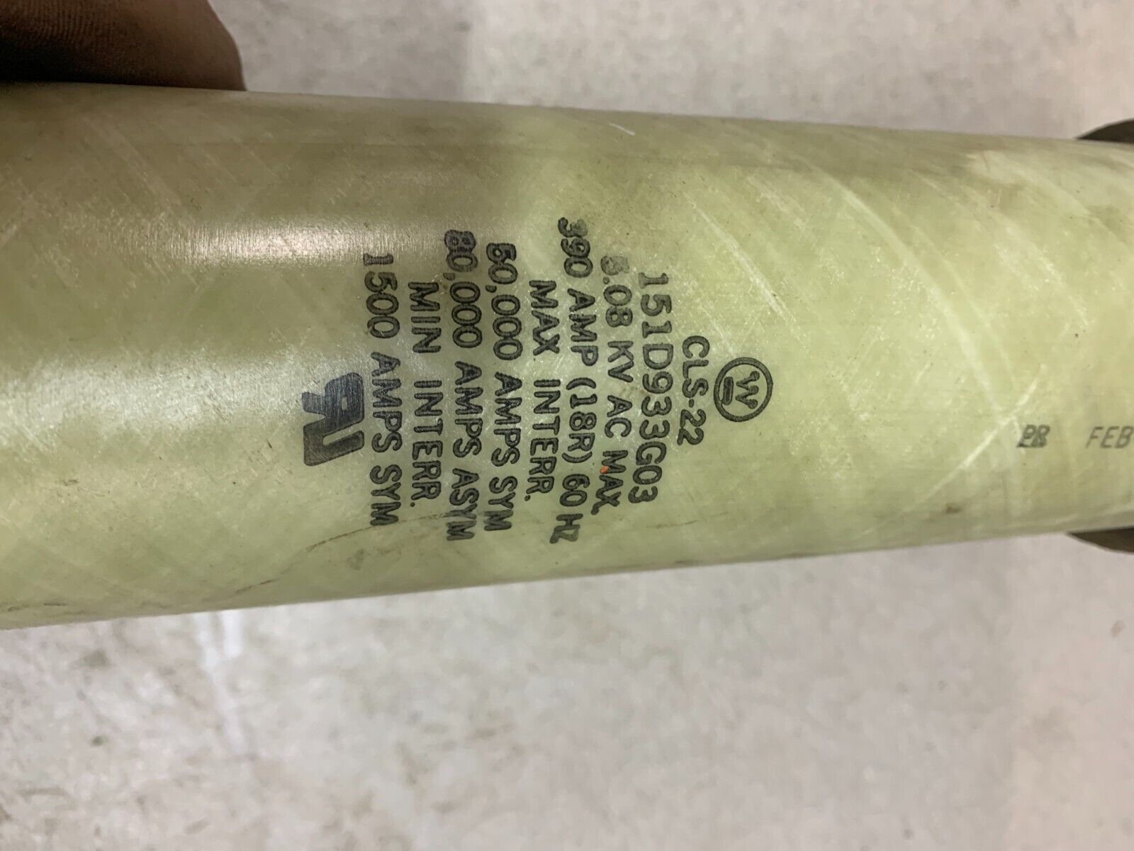 NEW WESTINGHOUSE CLS-22 DOUBLE BARREL 390 AMP (18R) FUSE 151D933G03