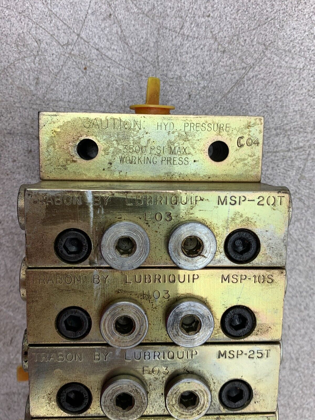 NEW NO BOX LUBRIQUIP MANIFOLD ASSEMBLY MSP-X07-20T-10S25T20S5510T25T