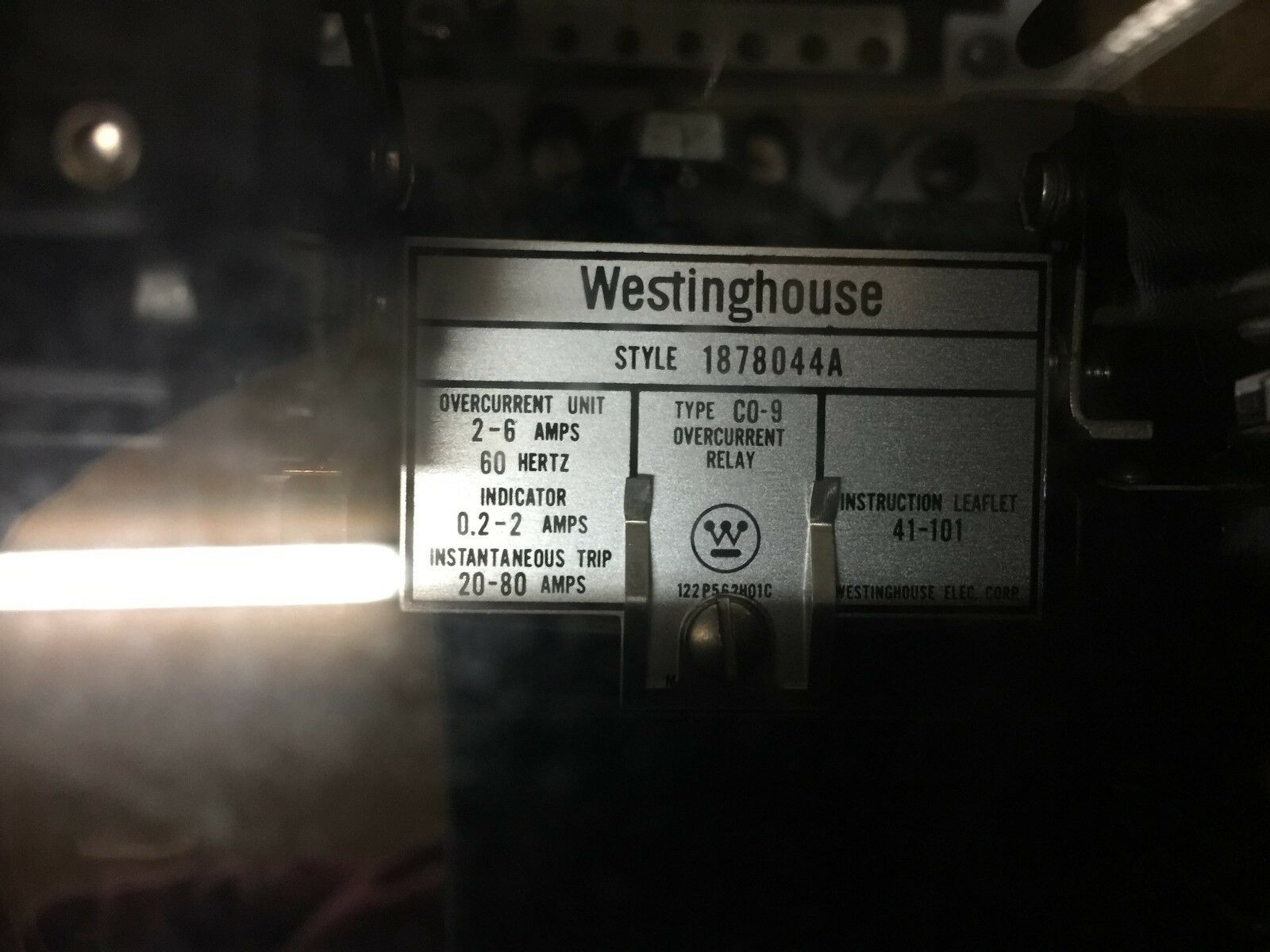 NEW IN BOX WESTINGHOUSE TYPE C0-9 OVERCURRENT RELAY 1878044A