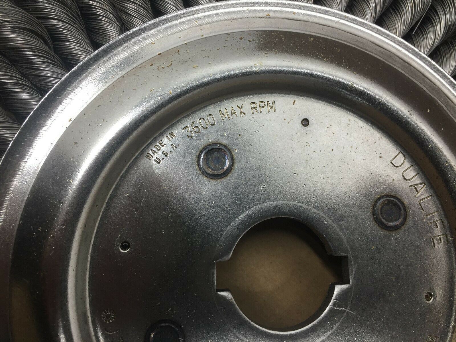 NEW IN BOX WEILER 12" .O14 WIRE, 1 1/4" A.H.(ST-12) STANDARD TWIST WIRE WHEEL 08