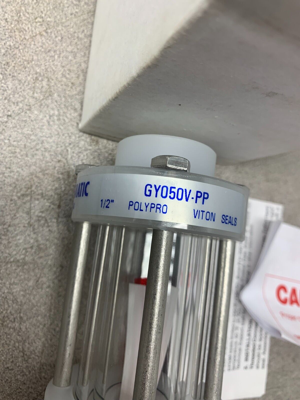 NEW IN BOX PLAST-O-MATIC 1/2" DOUBLE WALL SIGHT GLASS GY050V-PP