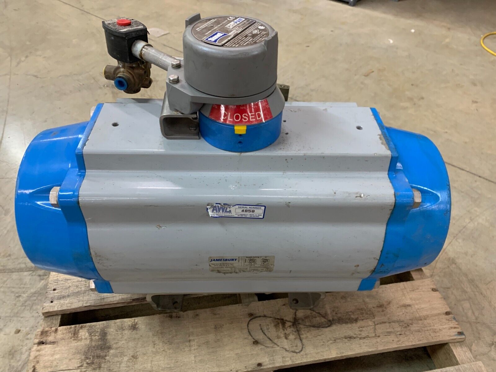 NEW NO BOX JAMESBURY VALVE ACTUATOR VPVL650 DA B C