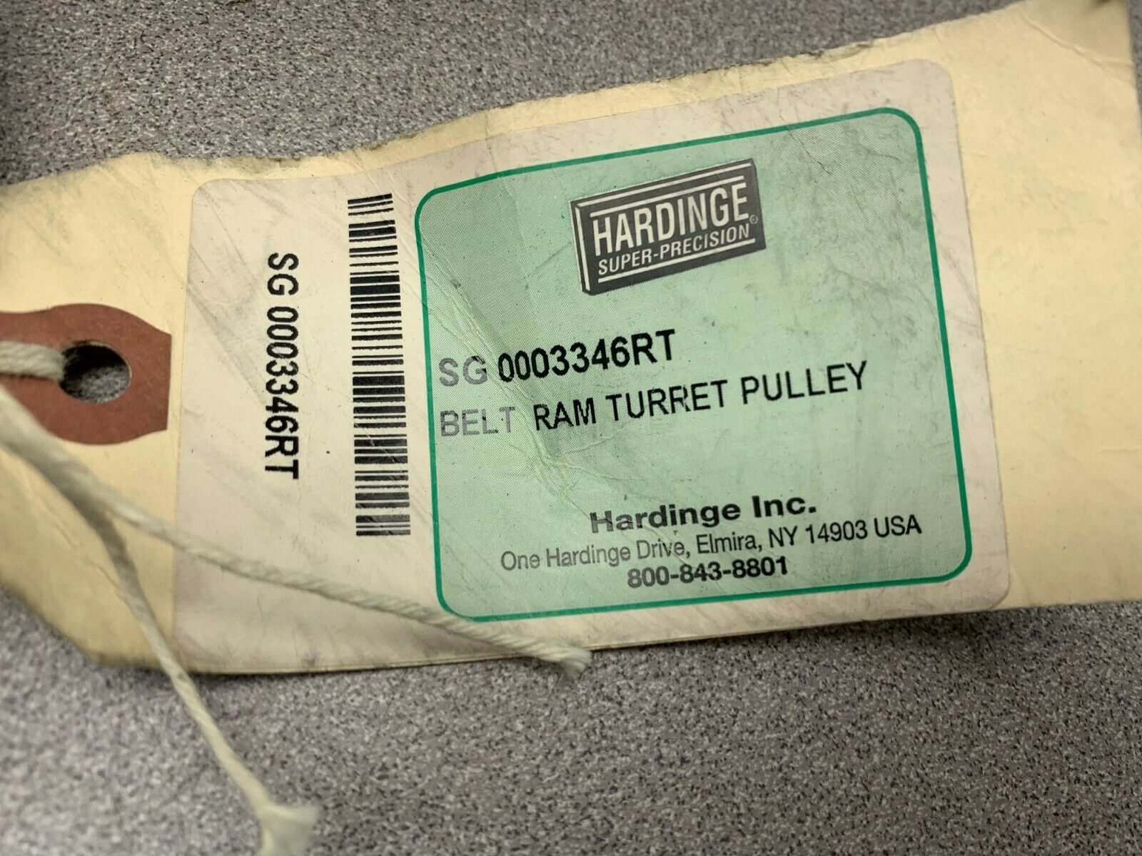 NEW NO BOX HARDINGE BELT RAM TURRET PULLEY SG 0003346RT