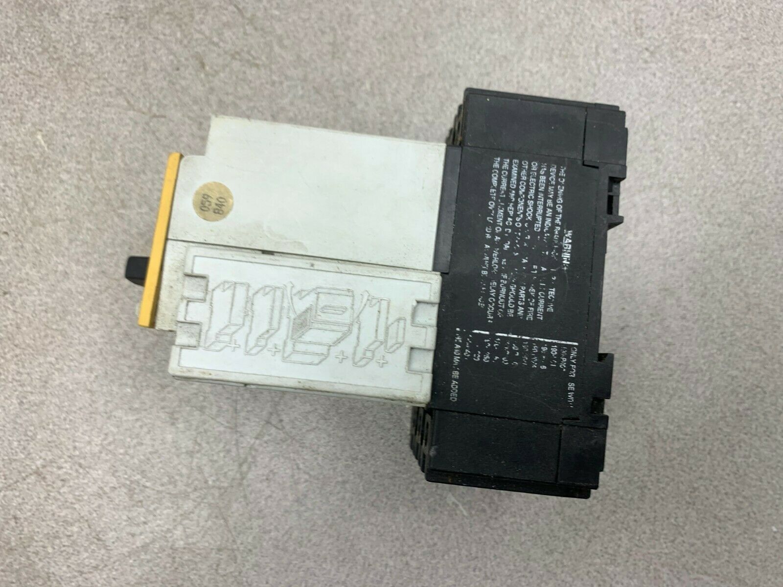 USED ALLEN BRADLEY MOTOR PROTECTOR 190-MN 190-P100