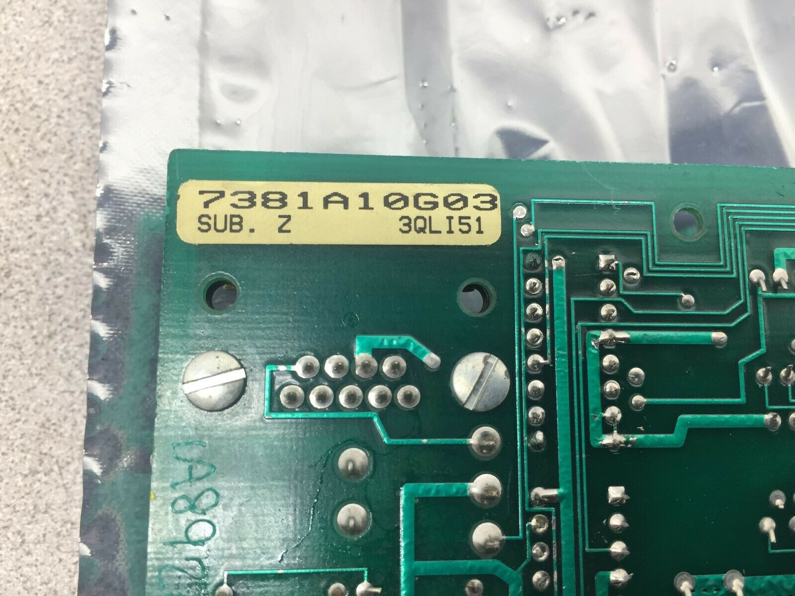 USED REMANUFACTURED WESTINGHOUSE CONTROL BOARD 7381A10G03