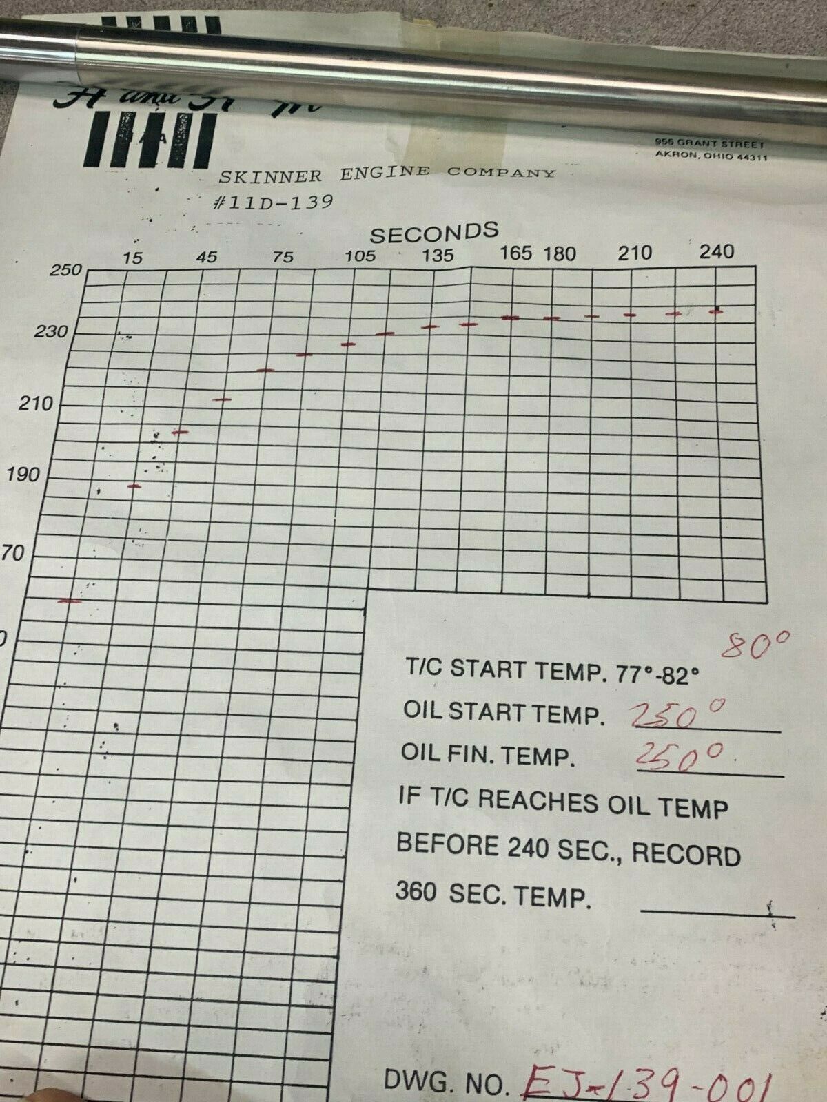 NEW NO BOX SKINNER ENGINE COMPANY PART 11D-139