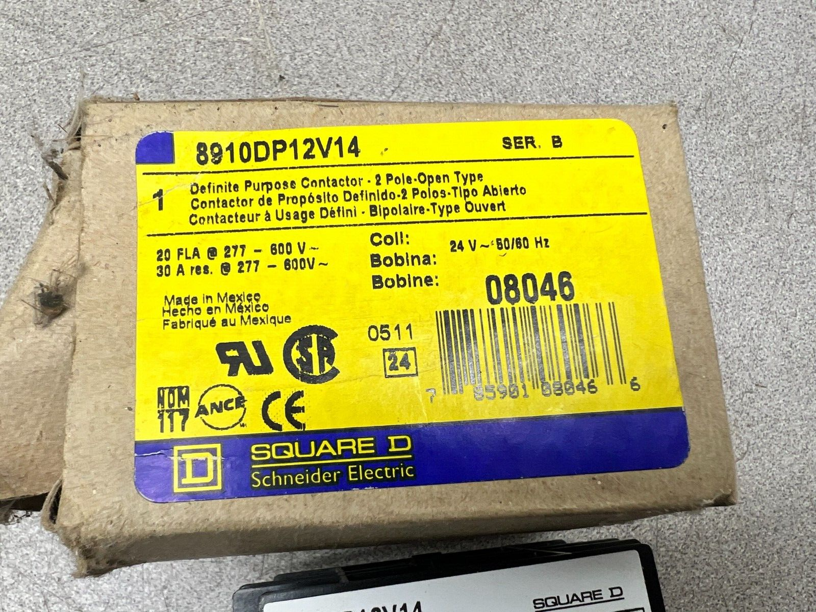 LOT OF 4 NEW IN BOX SQUARE D CONTACTOR 8910DP12V14 SERIES B