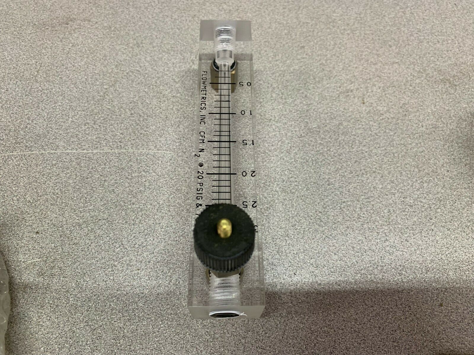 NEW NO BOX FLOWMETRICS CFM N2 @ 20 PSIG & 70F FLOW METER