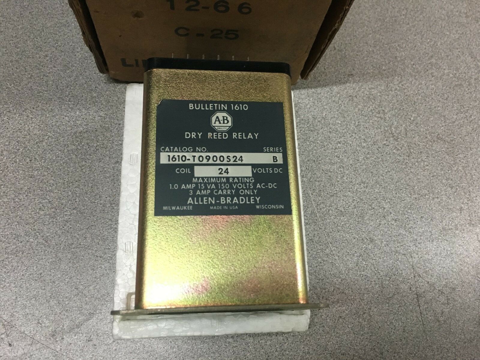 NEW IN BOX ALLEN RBADLEY DRY REED RELAY 1610-T0900S24 SERIES B