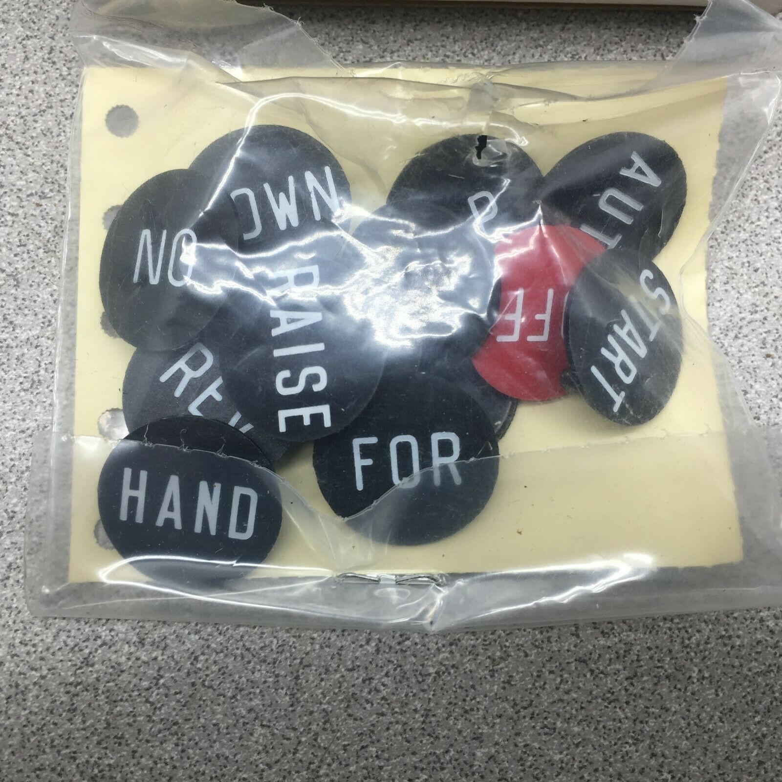 NEW SQUARE D BUTTON LEGEND PLATE INSERTS 9001-B-250