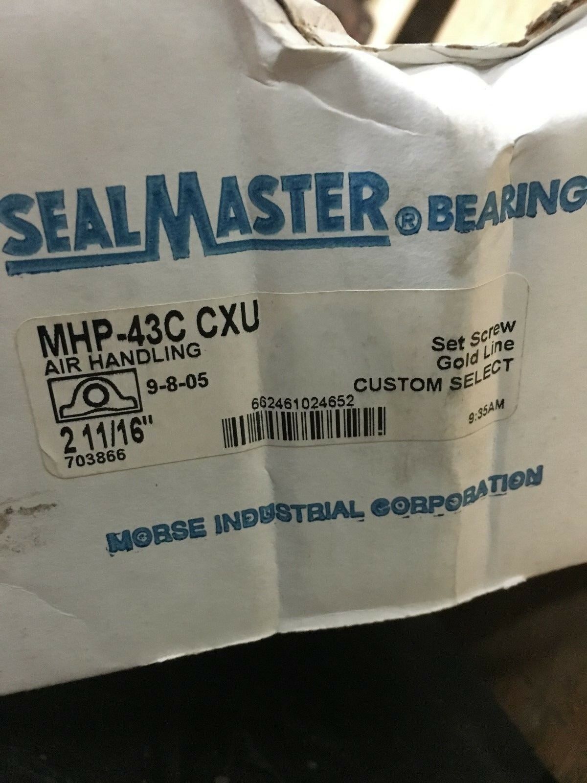 NEW IN BOX SEALMASTER PILLOW BLOCK BEARING 2-11/16" BORE MHP-43C CXU