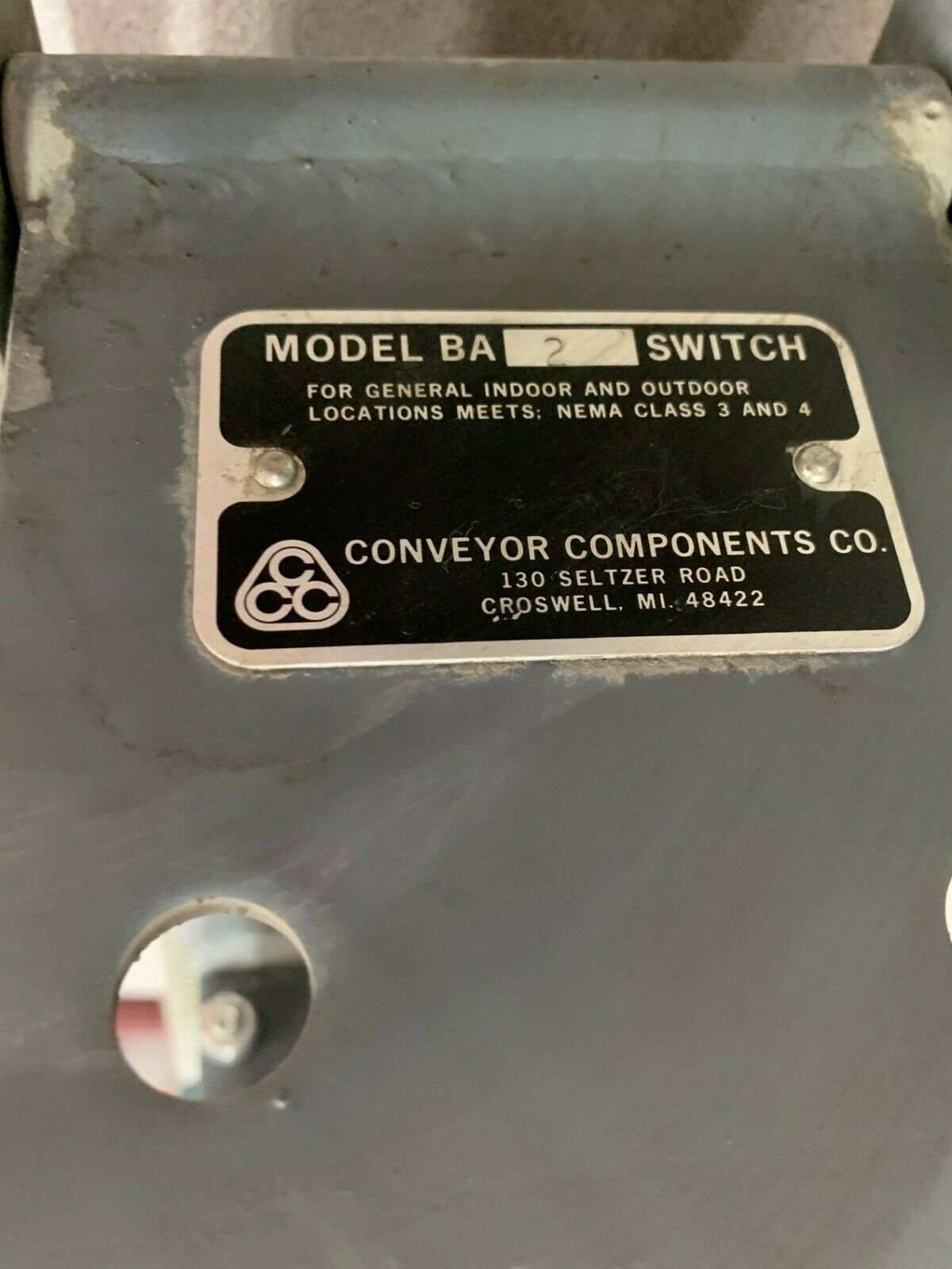 NEW NO BOX CONVEYOR COMPONENTS BELT ALIGNMENT SWITCH BA2
