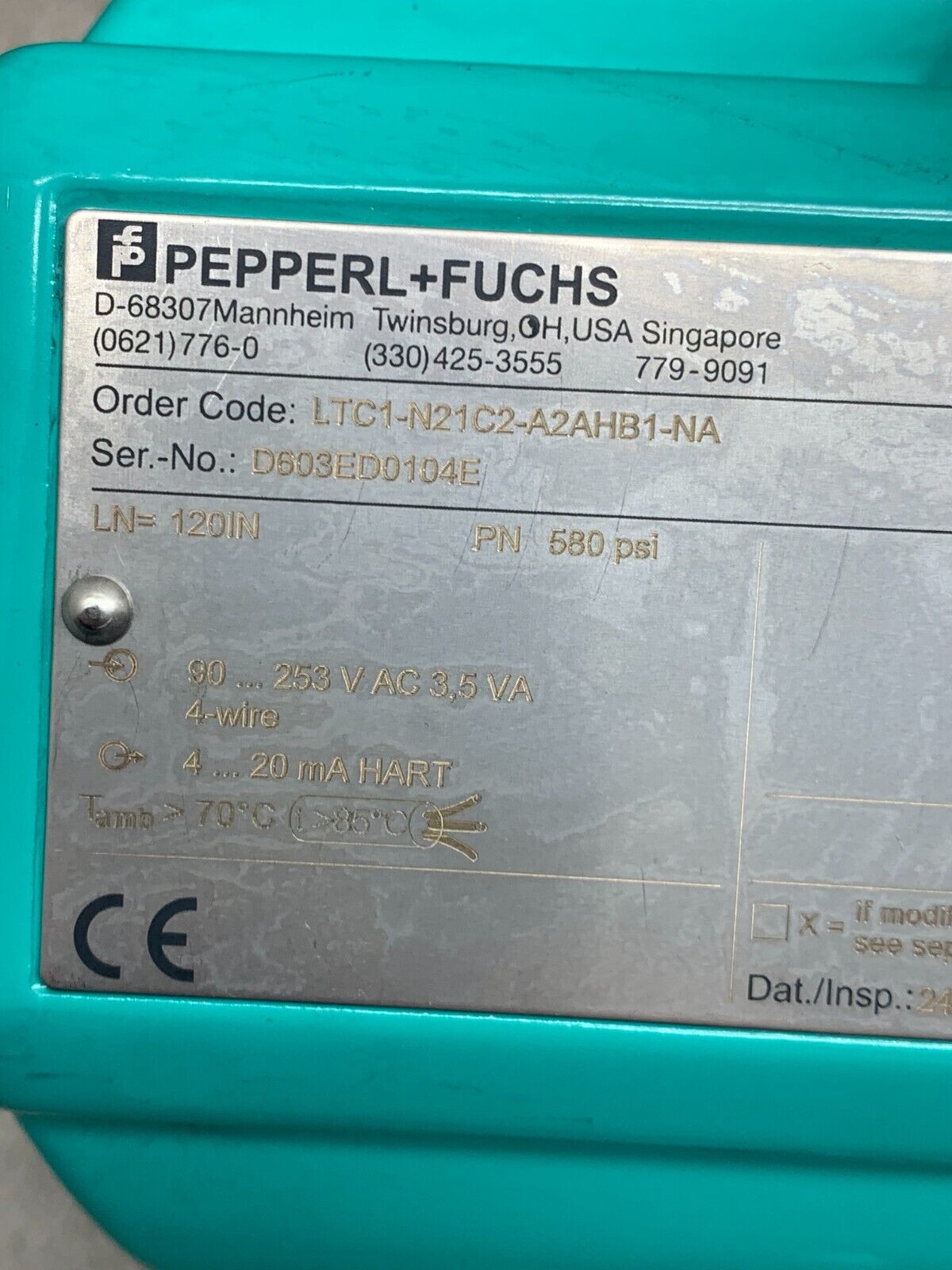 NEW IN BOX PEPPERL+FUCHS TRANSMITTER LTC1-N21C2-A2AHB1-NA