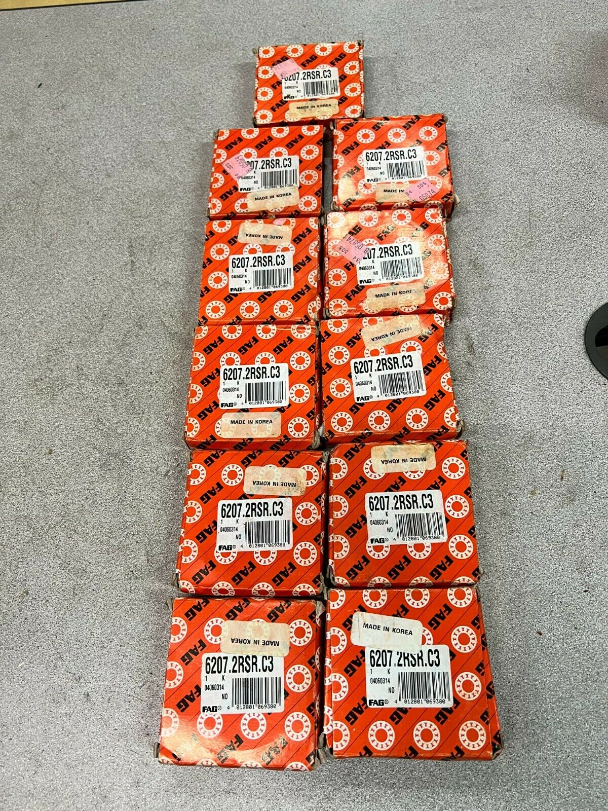 LOT OF 11 NEW IN BOX FAG 6207.C3 BALL BEARING 6207.2RSR.C3