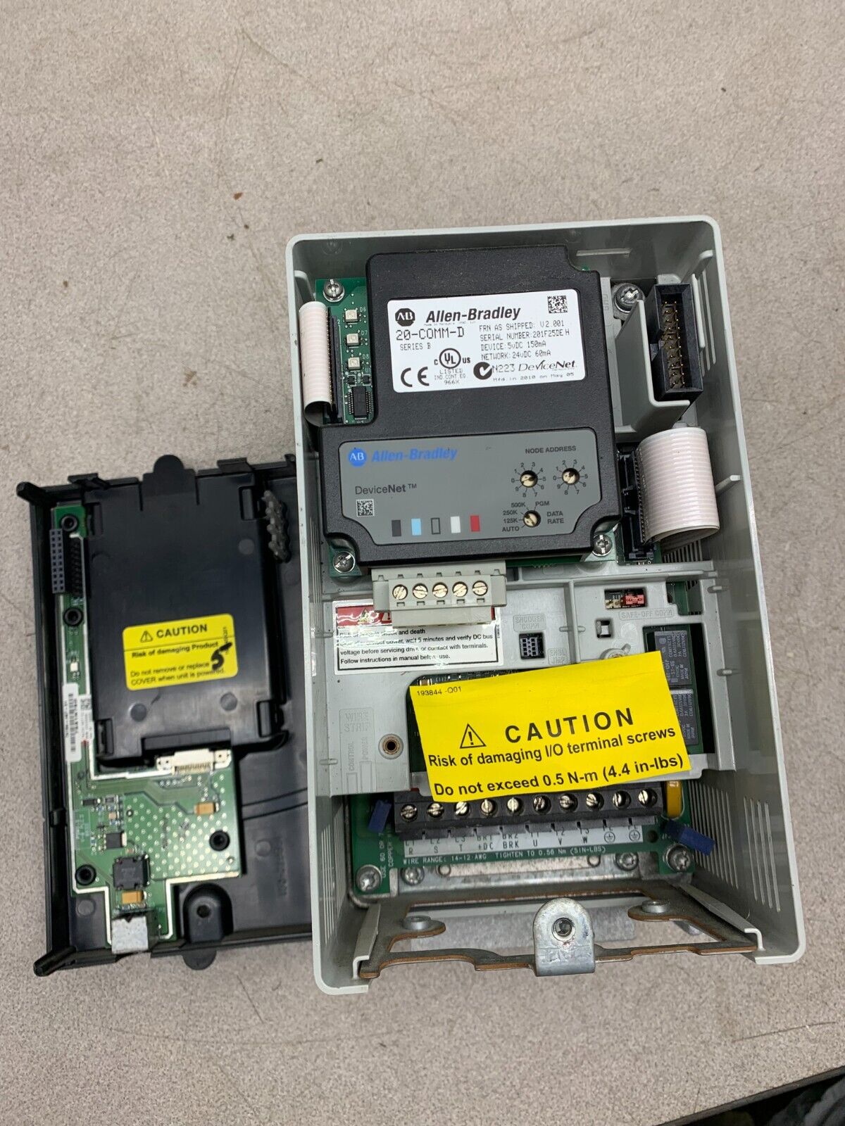 USED ALLEN-BRADLEY 1HP POWERFLEX 70 DRIVE 20AD2P1A3AYNNEC0 SERIES A