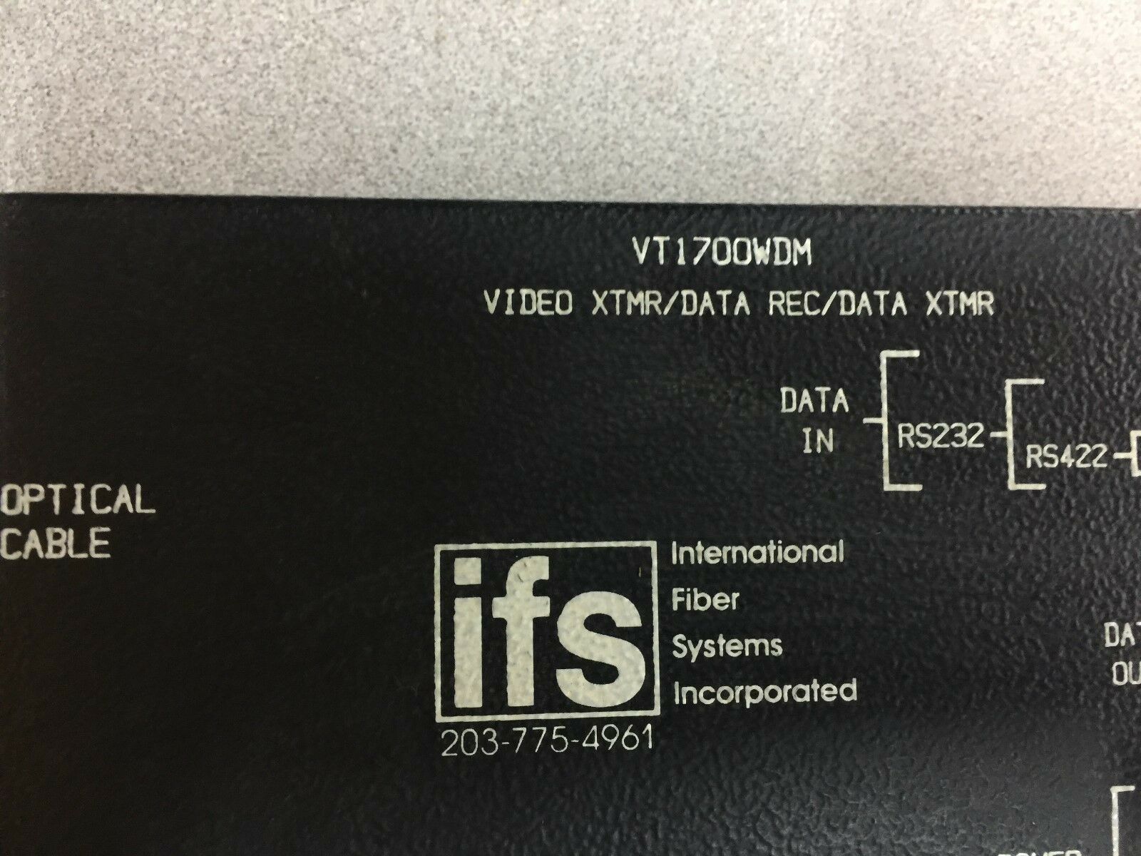 NEW NO BOX IFS VIDEO XTMR/DATA REC/DATA XTMR VT1700WDM