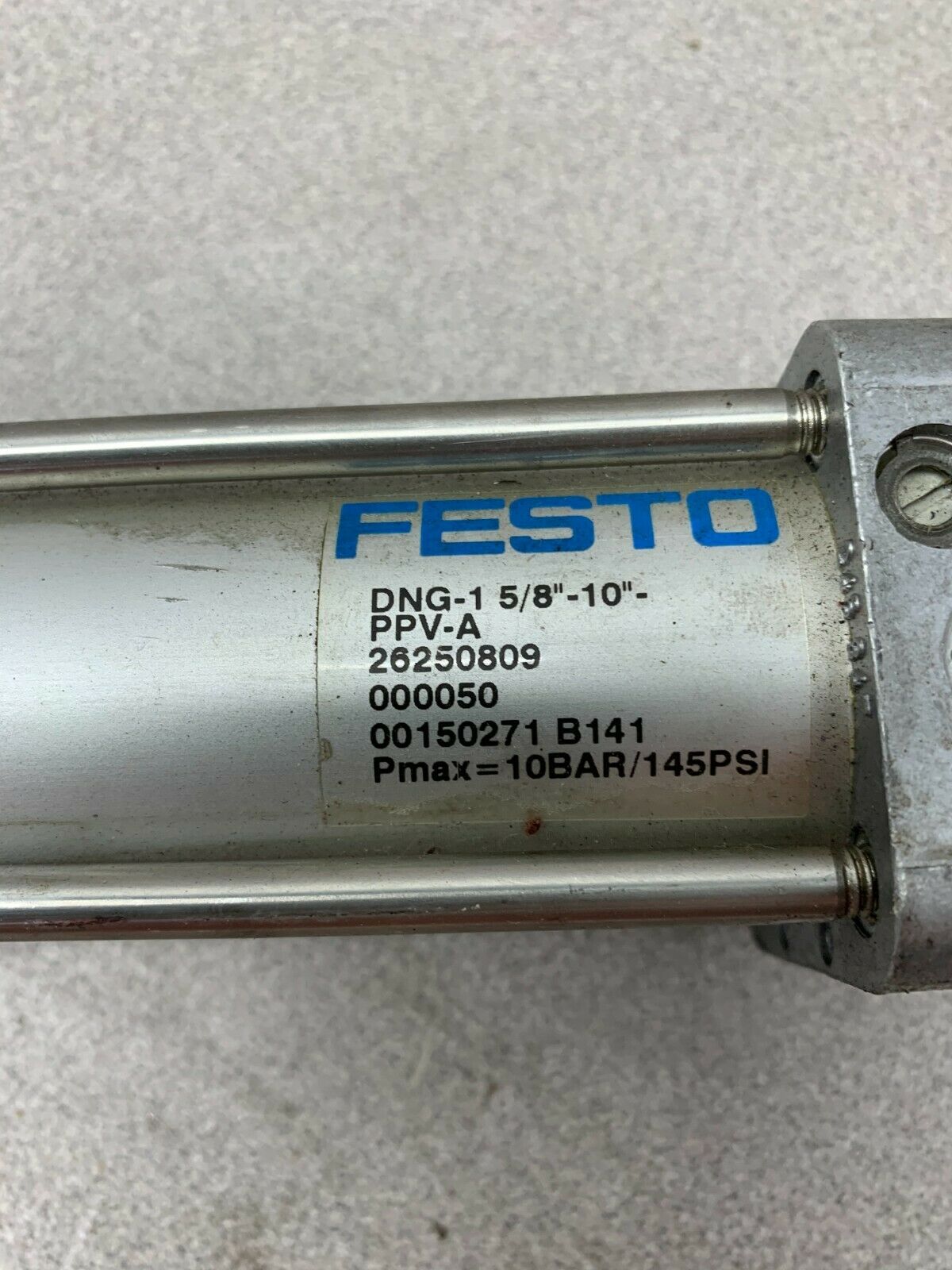 USED FESTO PNEUMATIC AIR CYLINDER DNG-1 5/8"-10"-PPV-A