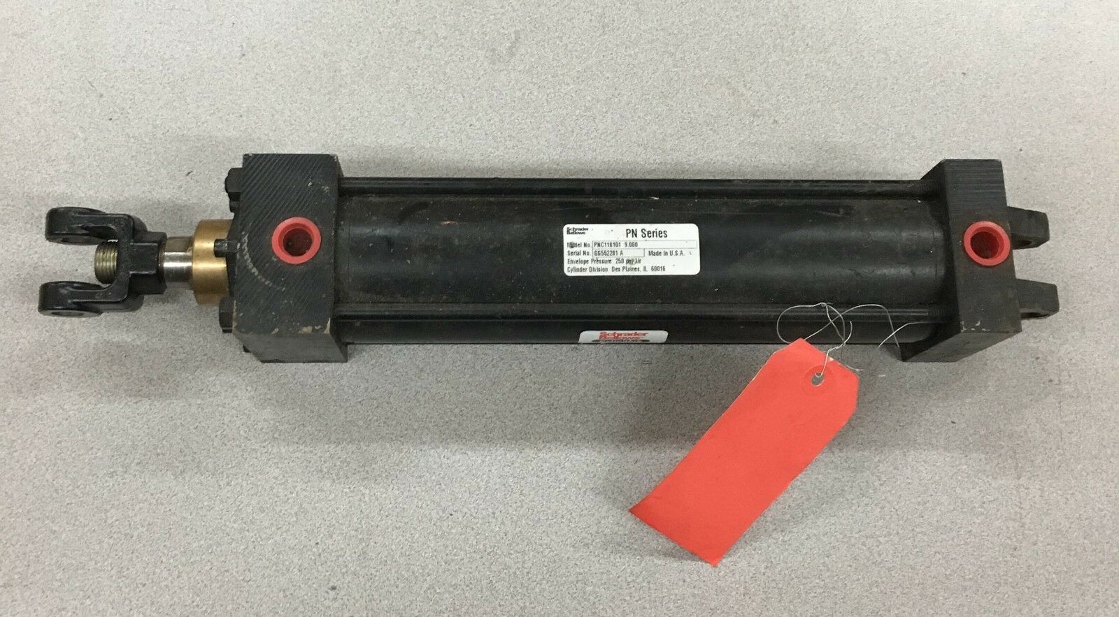 NEW NO BOX SCHRADER BELLOWS PN SERIES CYLINDER PNC118101 9.000