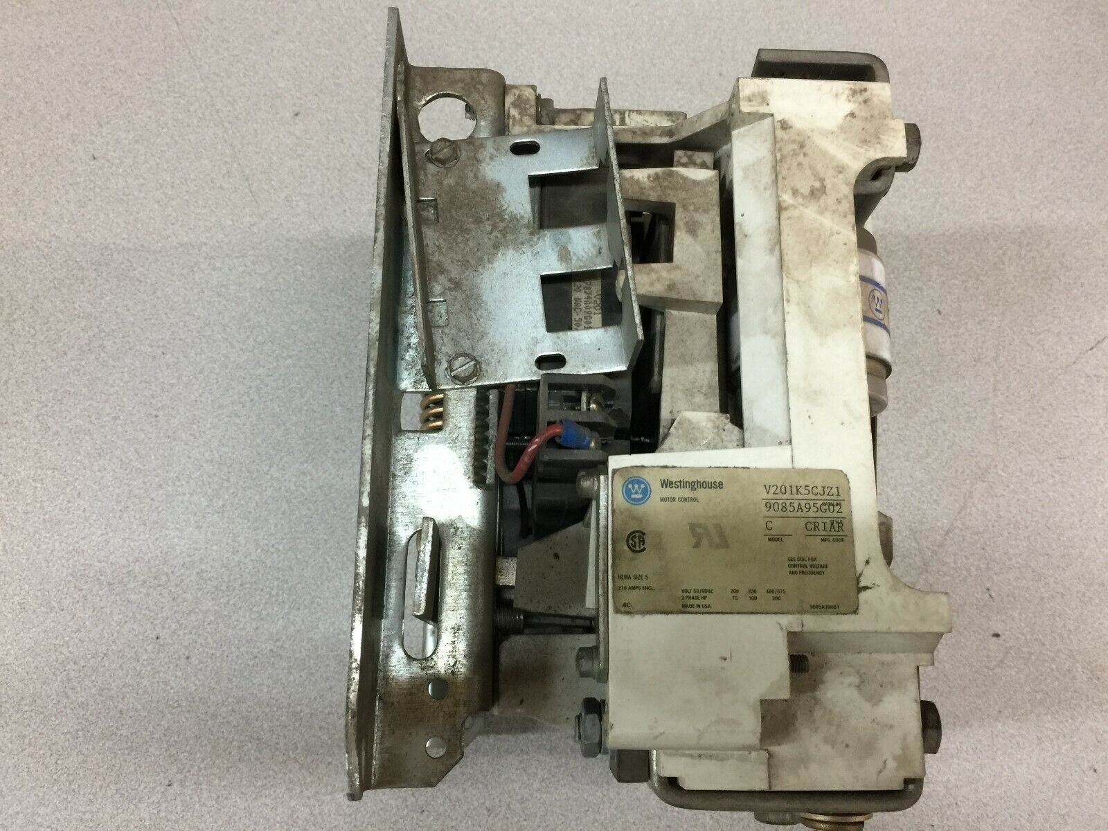 USED WESTINGHOUSE SIZE 5 600VAC 120VAC COIL VACUUME CONTACTOR V201K5CJZ1