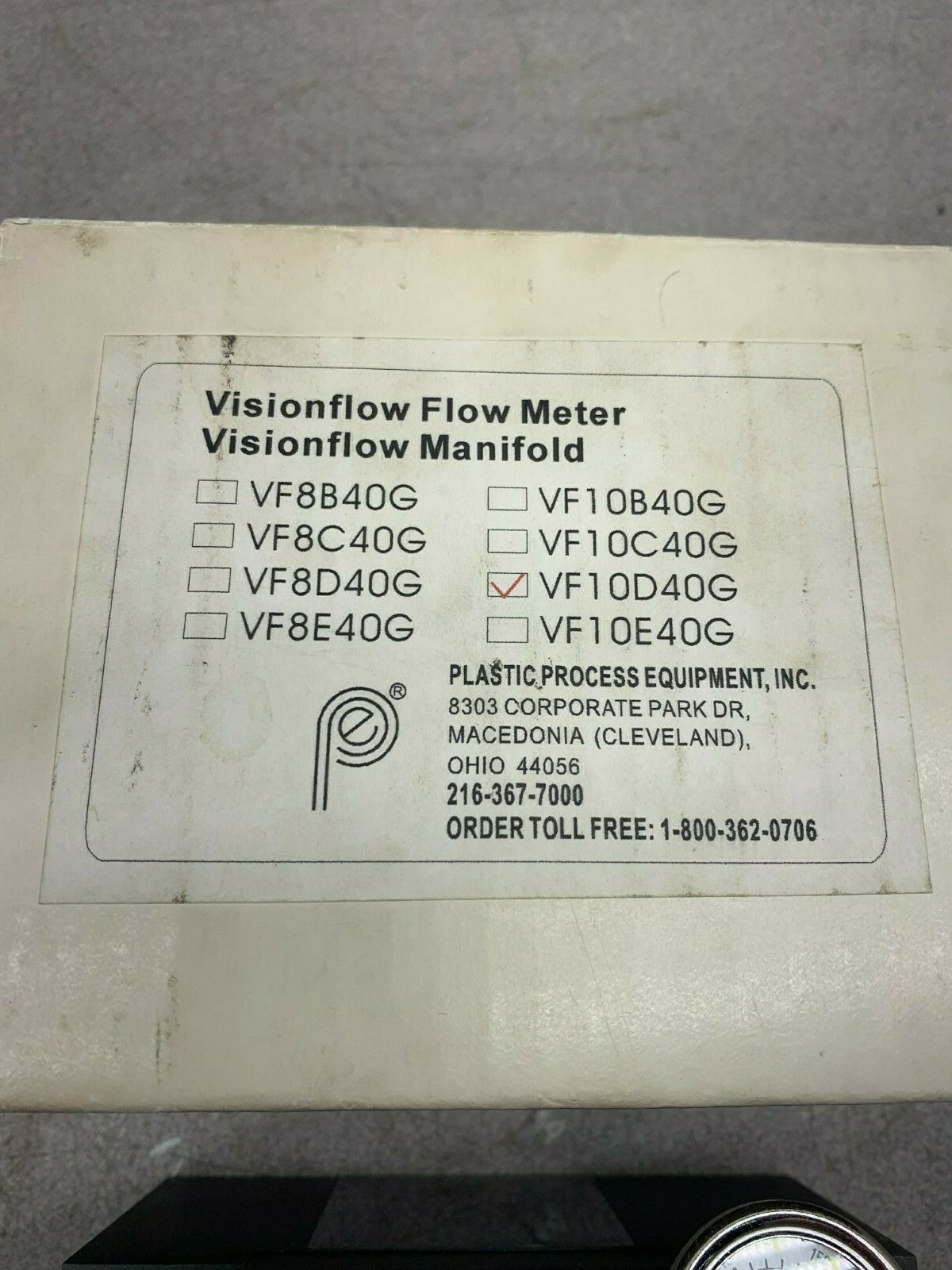 NEW IN BOX VISION FLOW METER VF10D40G