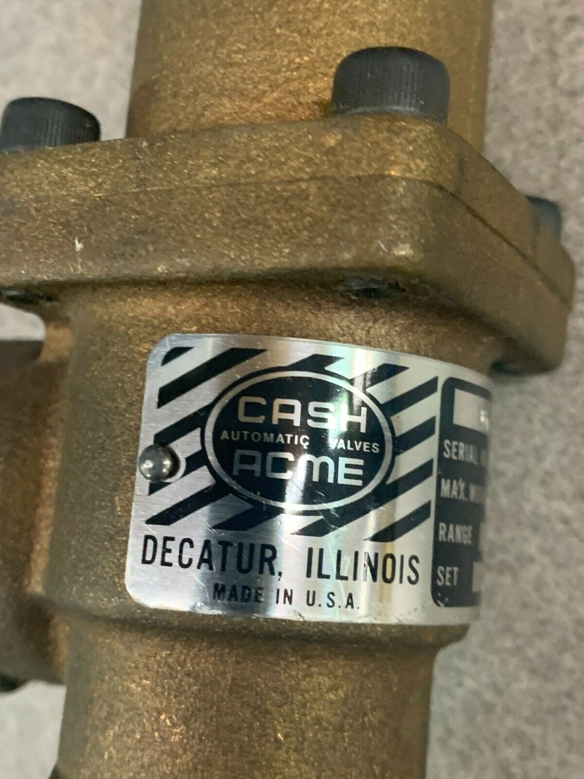 NEW NO BOX CASH ACME 3/4" RELIEF VALVE K10