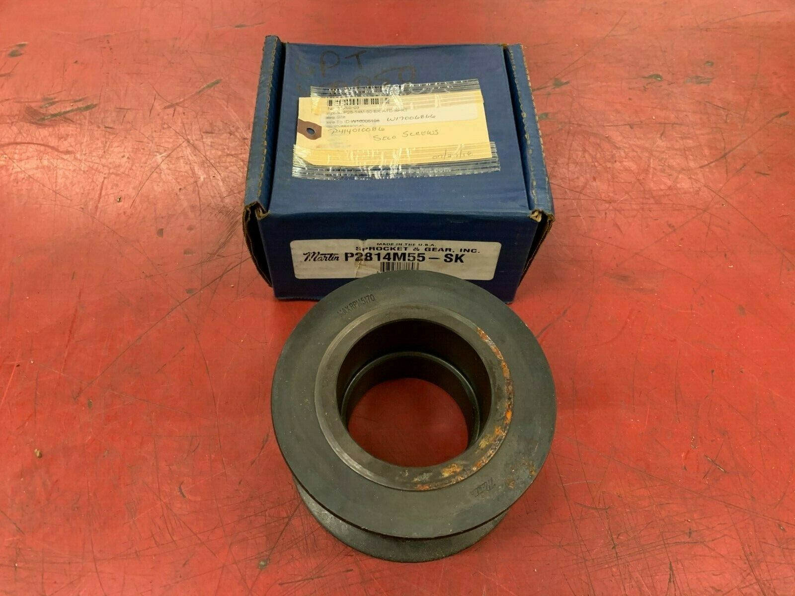 NEW MARTIN BELT SPROCKET HTD,FOR BELT HT 2.17 INCH WIDTH 28 TEETH P2814M55-SK