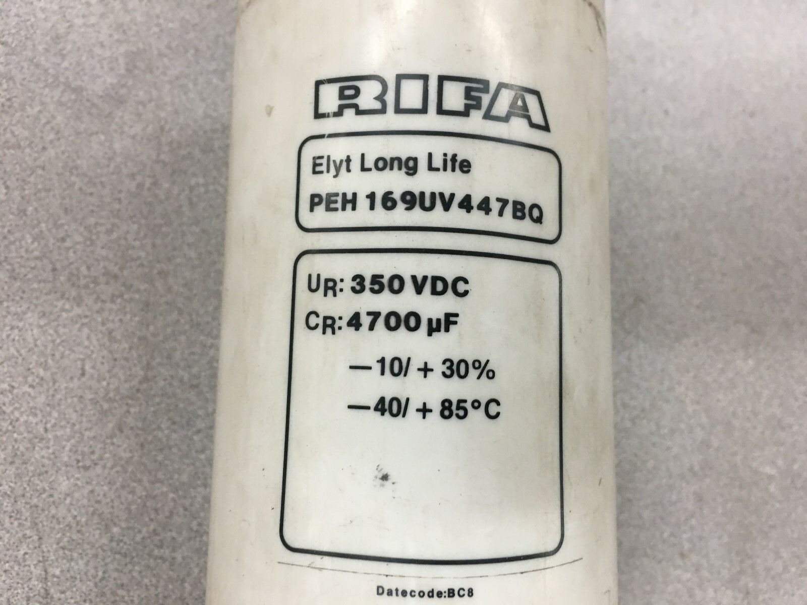 NEW NO BOX RIFA CAPACITOR PEH 169UV447BQ