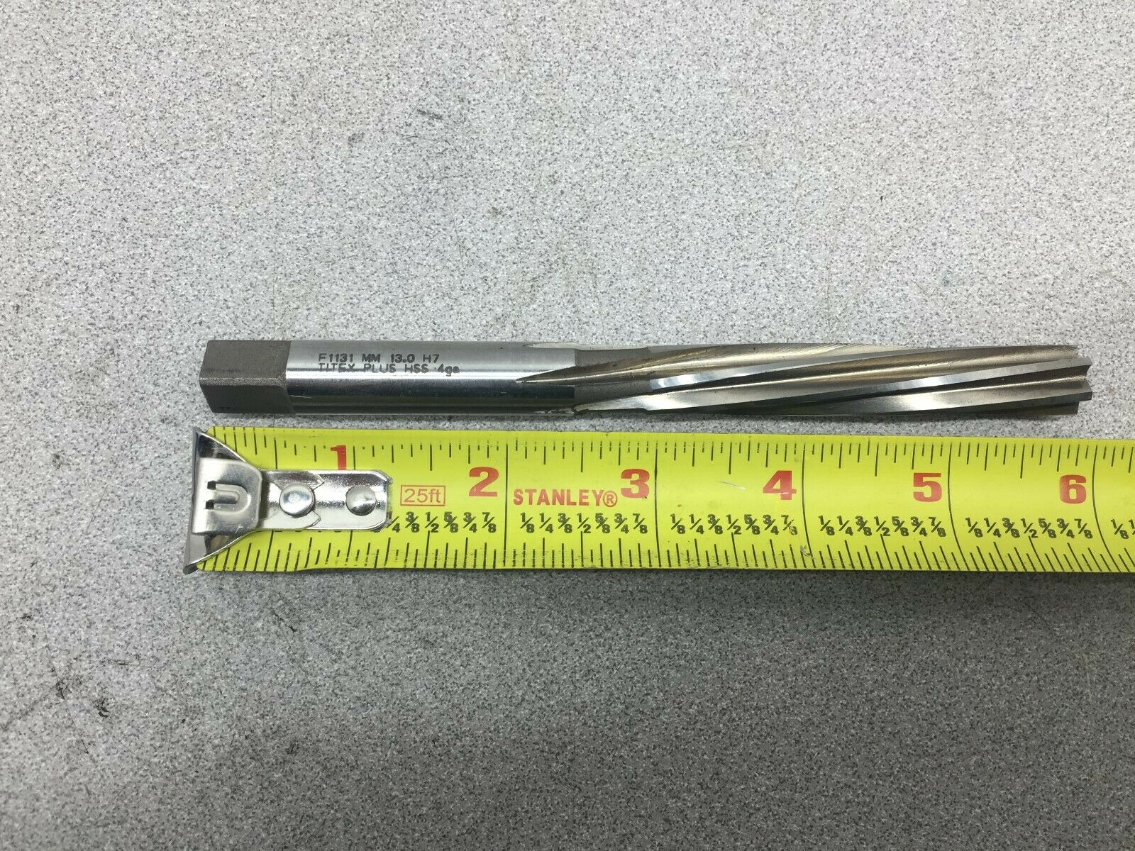 NEW NO BOX TITEX PLUS 13.0 H7 HSS HAND REAMER F1131