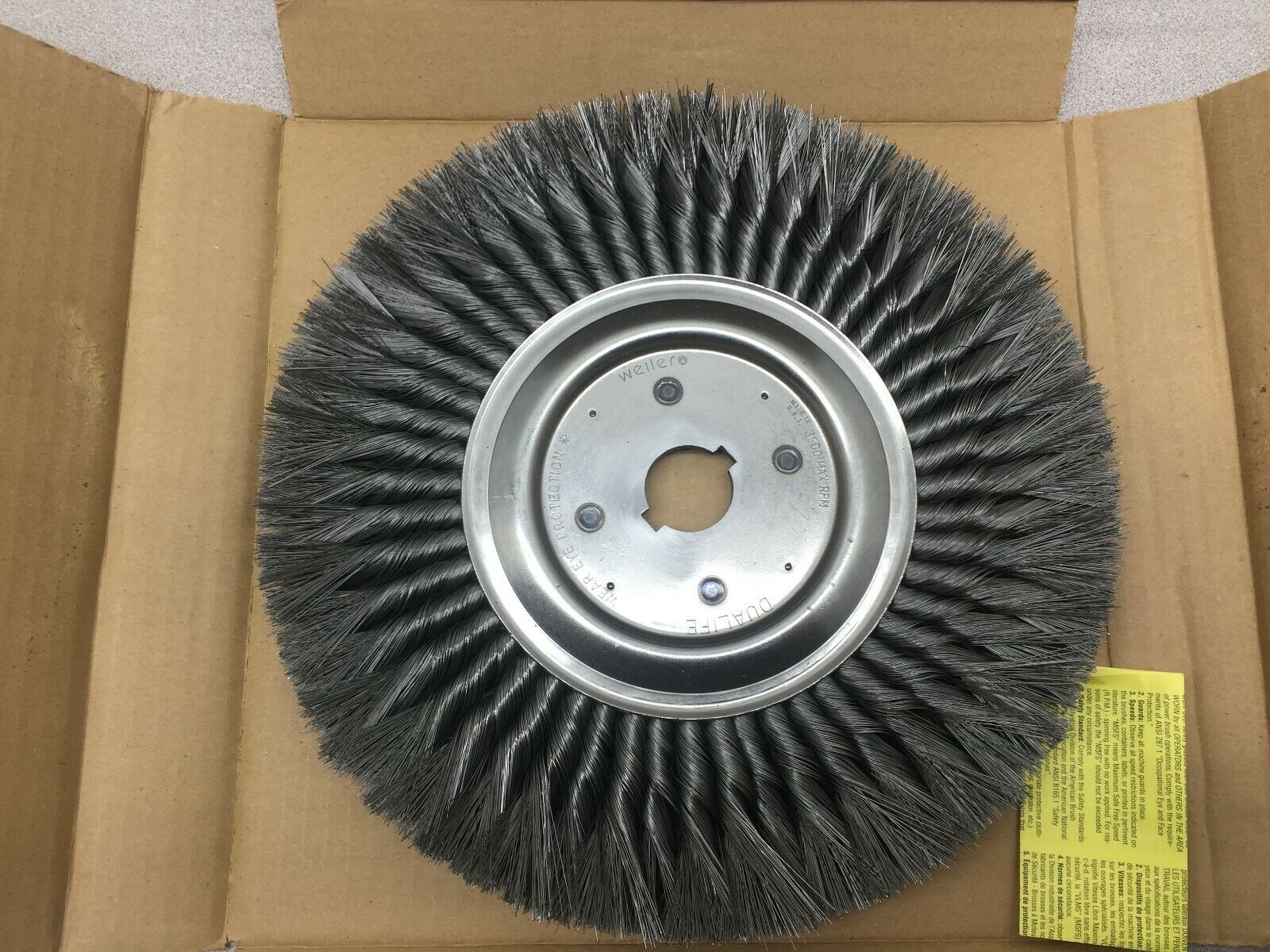 NEW IN BOX WEILER 12" .O14 WIRE, 1 1/4" A.H.(ST-12) STANDARD TWIST WIRE WHEEL 08