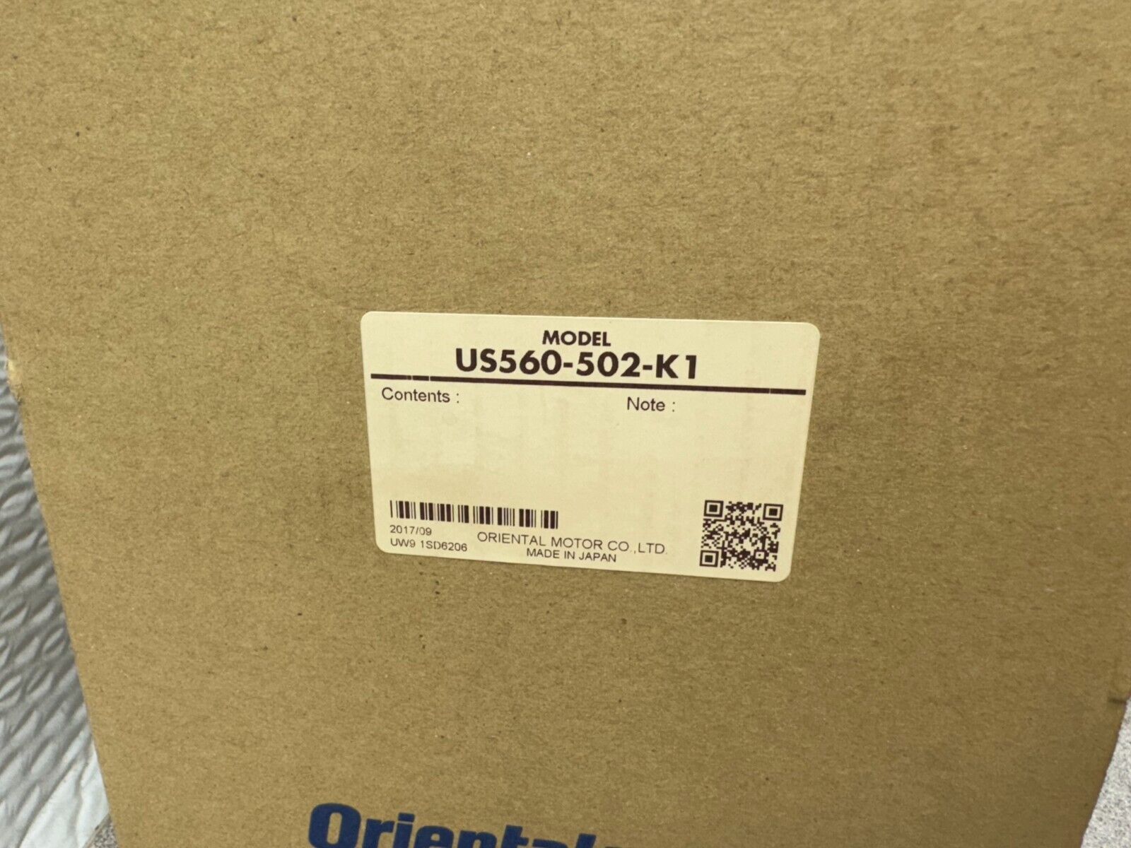 NEW ORIENTALMOTOR SPEED CONTROL MOTOR US560-502-K1