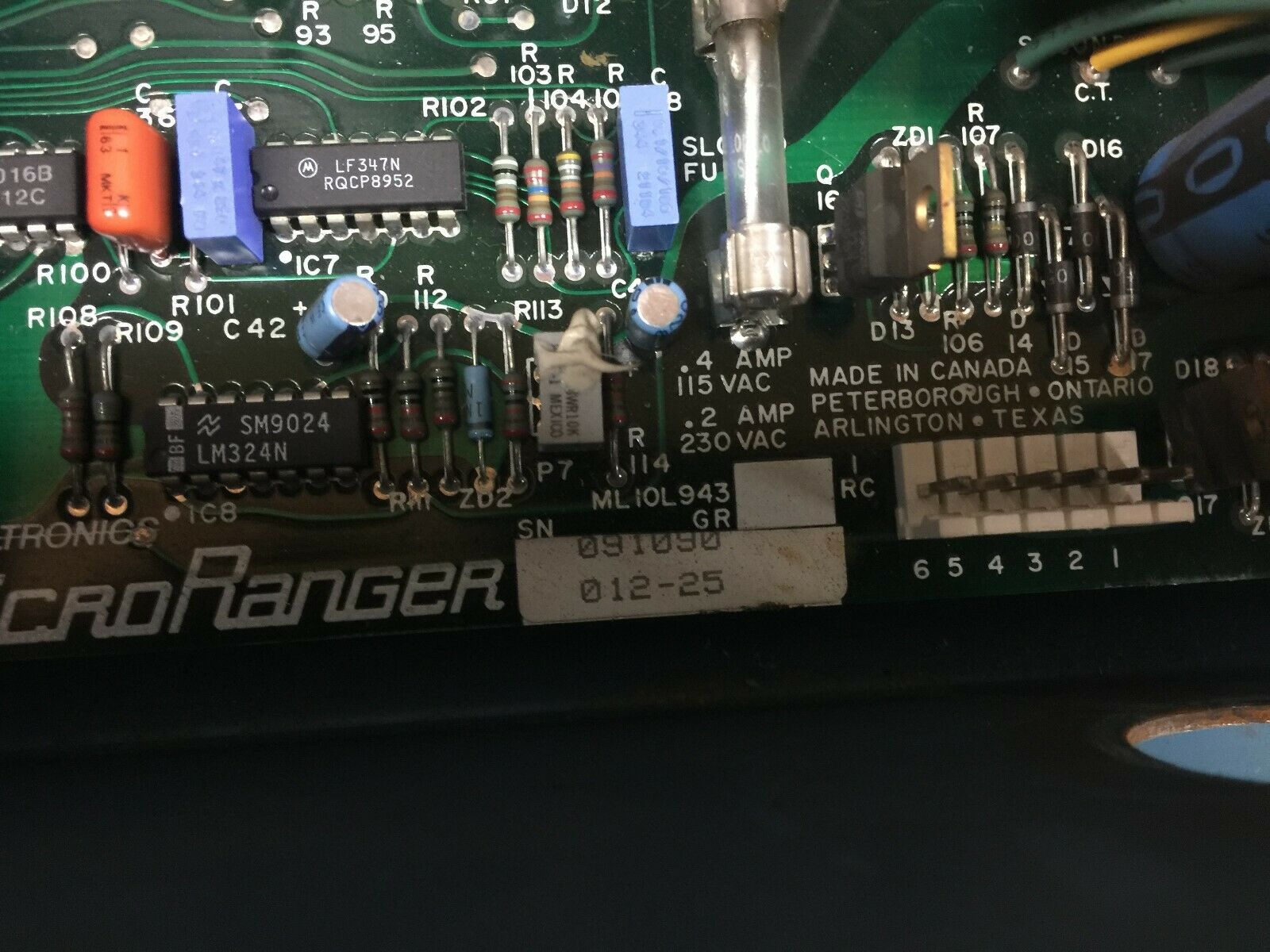 USED MILLTRONICS MICRO RANGER CONTROL PROCESS UNIT IN ENCLOSURE ML10L943