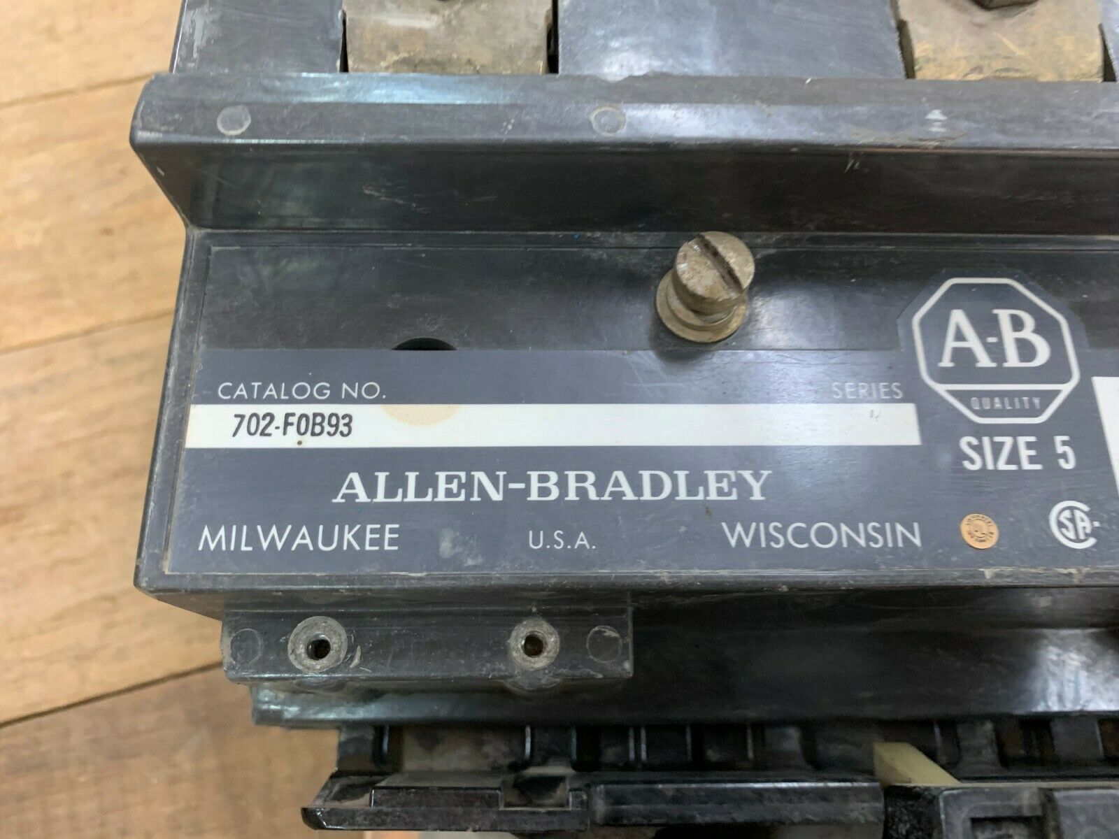 USED ALLEN-BRADLEY 702-F0B93 SIZE 5 STARTER 440/480V. COIL 702-FOB93
