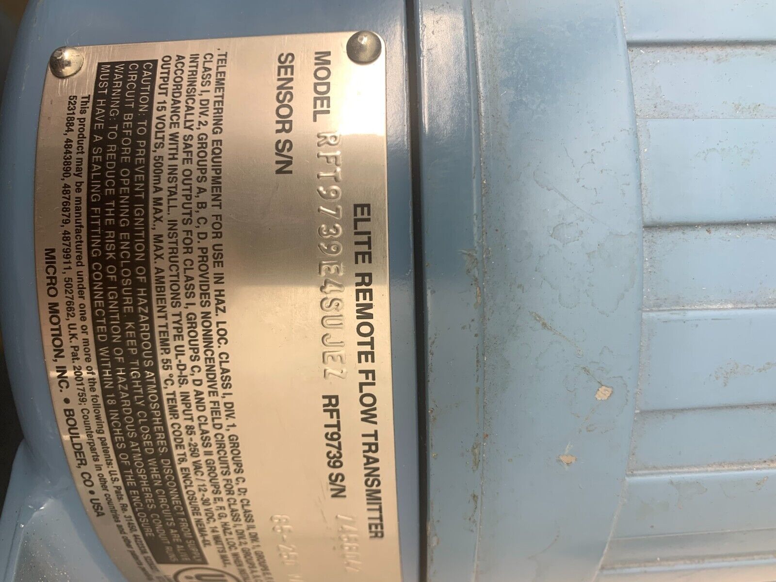 NEW NO BOX MICRO MOTION ELITE REMOTE FLOW TRANSMISTTER RFT9739E4SUJEZ