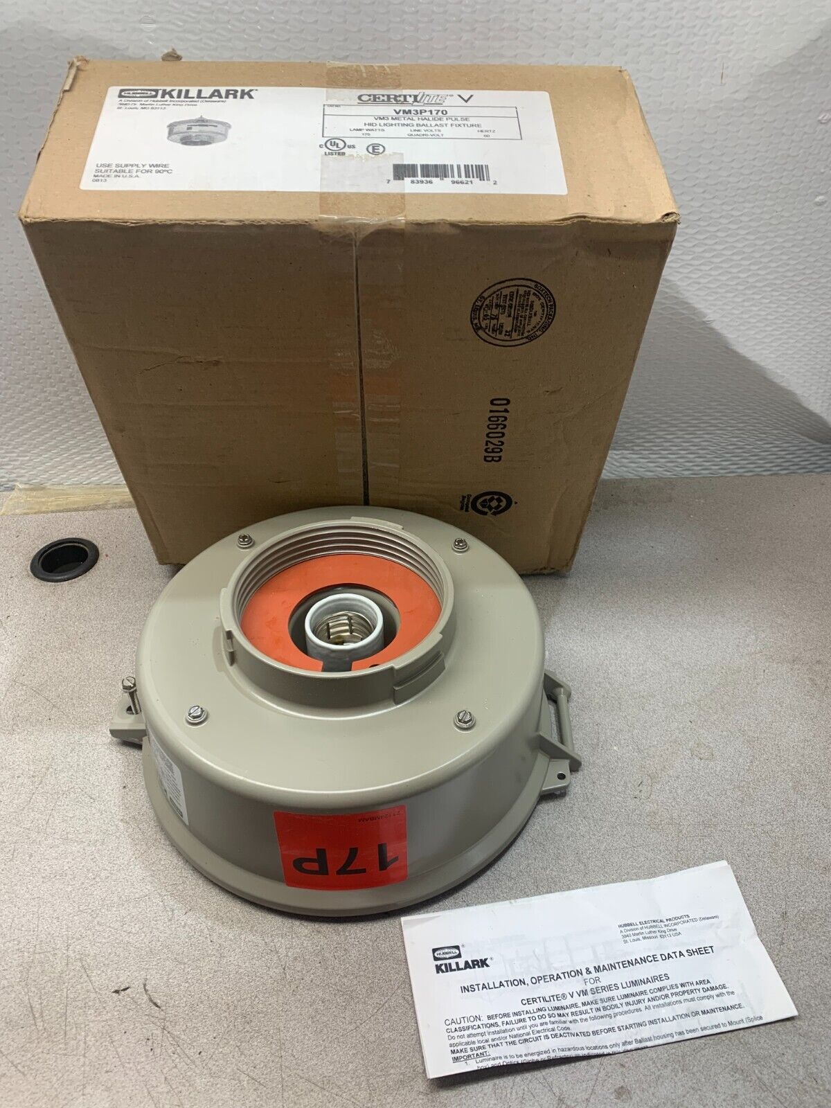 NEW HUBBELL KILLARK METAL HALIDE PULSE HID LIGHTING BALLAST FIXTURE VM3P170