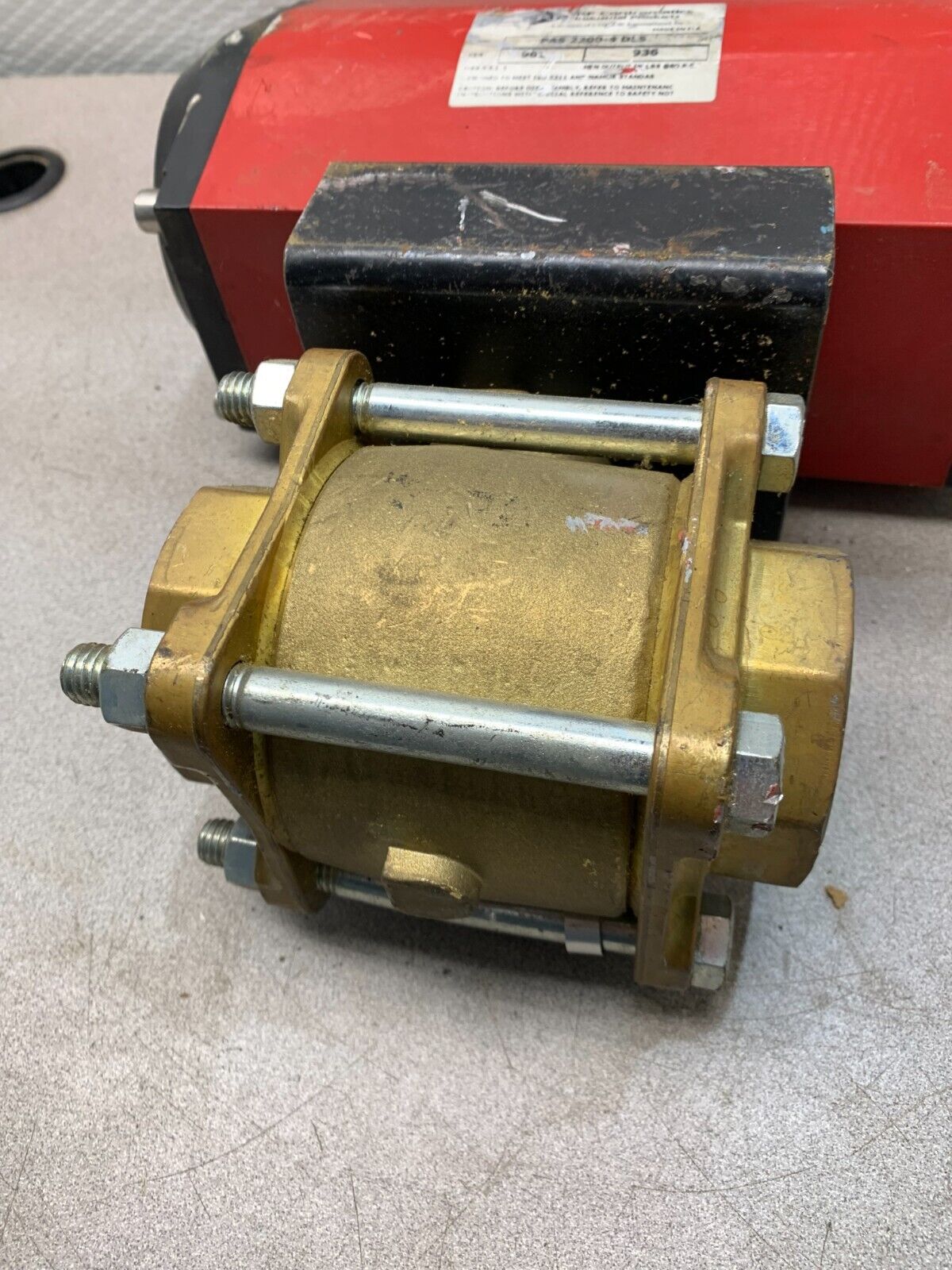 USED WATTS 2" BALL VALVE B-6800 WITH KF CONTROMATICS PAS 2200-4 DLS ACTUATOR