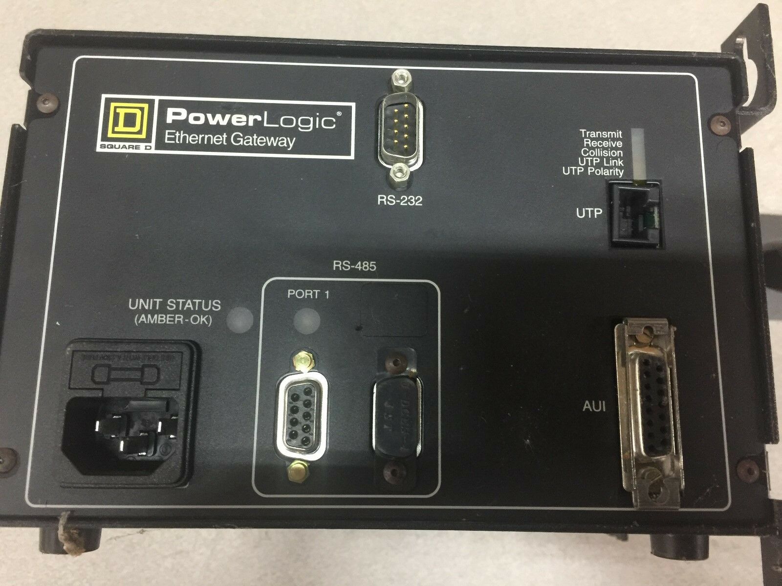 USED SQUARE D POWER LOGIC ETHERNET GATEWAY CLASS 3050 MODEL EGW1