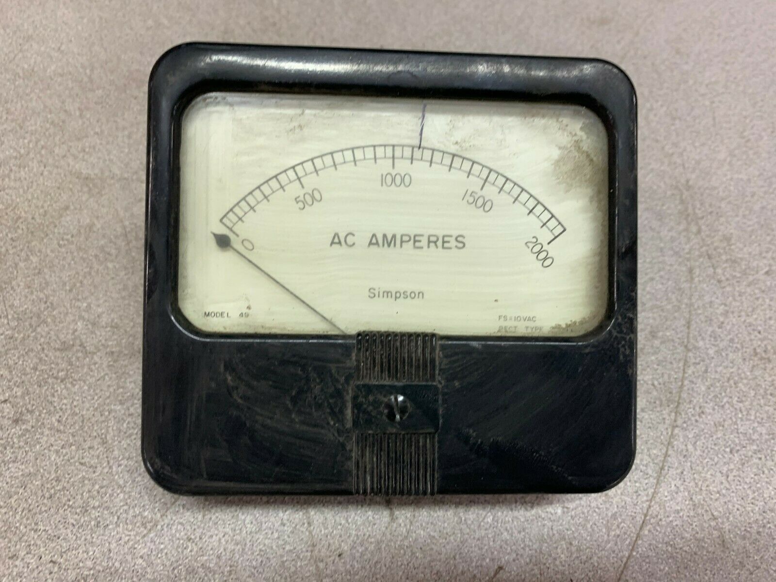 NEW NO BOX SIMPSON 0-2000 AMP METER 49