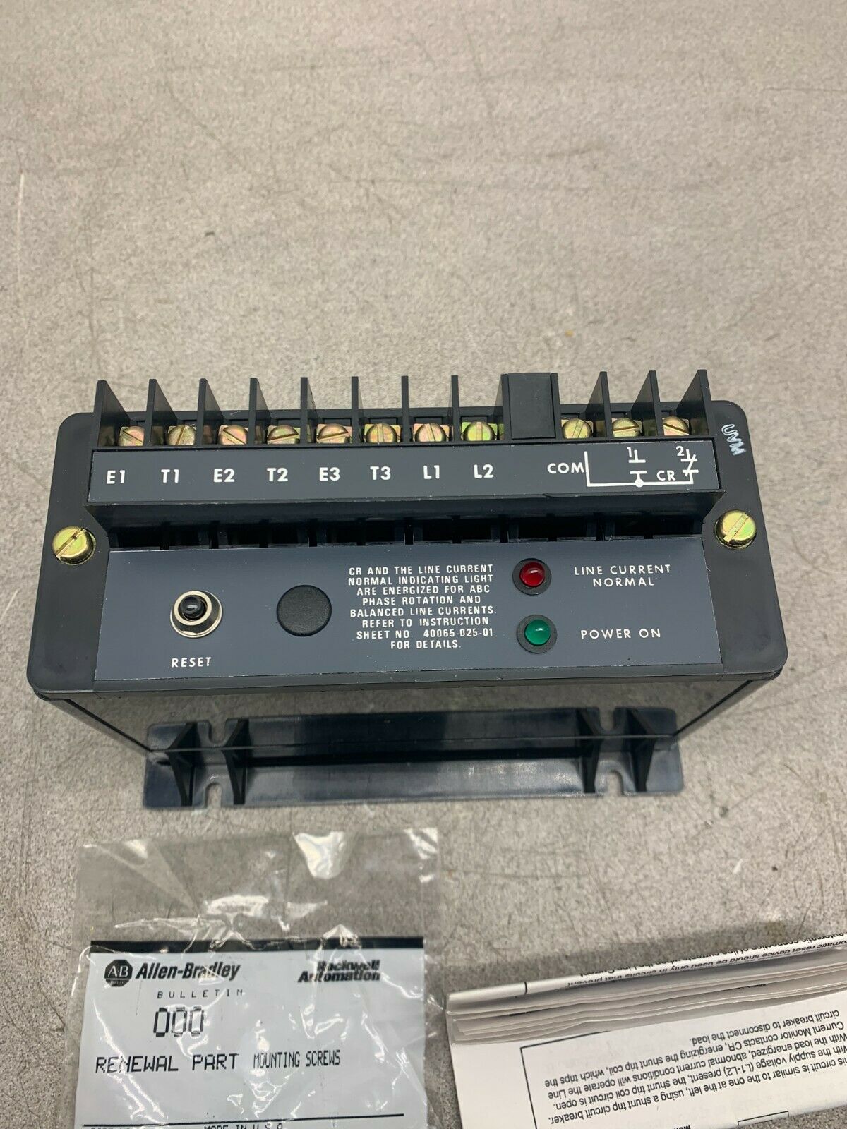 NEW NO BOX ALLEN-BRADLEY 813S-C0BM LINE CURRENT MONITOR 813S-COBM SERIES A