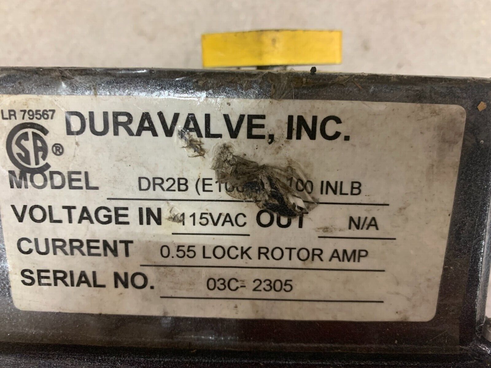 NEW NO BOX DURAVALVE 3/4" VALVE WITH DR2B ACTUATOR